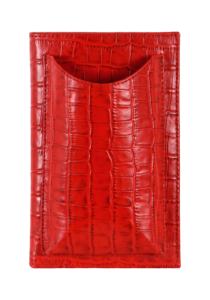 Ensemble de housses de voyage personnalisées en cuir véritable gaufré croco pour téléphone portable et passeport, marque privée, OEM/ODM, vente en gros, luxe - Product Image 3