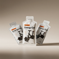Sacs d'emballage de boisson d'origine avec logo de marque privée imprimé sur mesure pochette biodégradable écologique en PLA pour gel énergétique et nutrition sportive