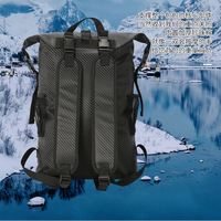 Ransel Tahan Air 35L dengan Penutup Gulung, Bantalan Punggung Tebal, Banyak Kantong untuk Taman Air, Pantai, Selancar, Kantong Penyimpanan Kering Mengapung