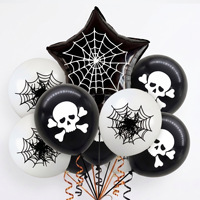 Ensemble de ballons d'Halloween, ballons en aluminium Joyeux Halloween, ballons Trick or Treat, imprimés citrouille, chauve-souris, toile d'araignée pour la décoration d'Halloween à la maison