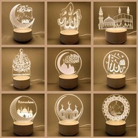 Décoration Maison Ramadan 2023 Lumières de Nuit 3D Musulmanes Lumières de Décoration Eid Mubarak Ramadan