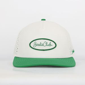 Casquettes de baseball vintage personnalisées à 5 panneaux avec logo brodé, imperméables, découpées au laser, blanches, pour le sport, plates – Fabricant professionnel - Product Image 2