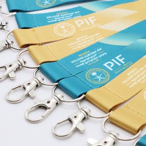 Custom Polyester Lanyards Strap Heat Transfer Safety Breakaway ID Badge Holder With Lobster Clasp Official Staff Lanyard - Product Image 2