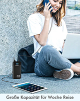 Nouvelle batterie externe portable 2025 OEM avec logo, grande capacité, affichage numérique, charge rapide PD10W, chargeur d'urgence, double USB, affichage LED