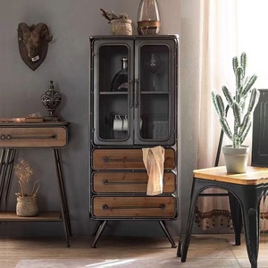 <span class=keywords><strong>Cajonera</strong></span> retro americana Gabinete de madera maciza para hacer casillero de sala de estar de estilo antiguo - Product Image 5