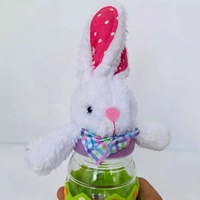 Pot à bonbons et friandises en peluche Lapin de Pâques, figurines en peluche avec boîte de collection, décoration de fête, bonbons au chocolat