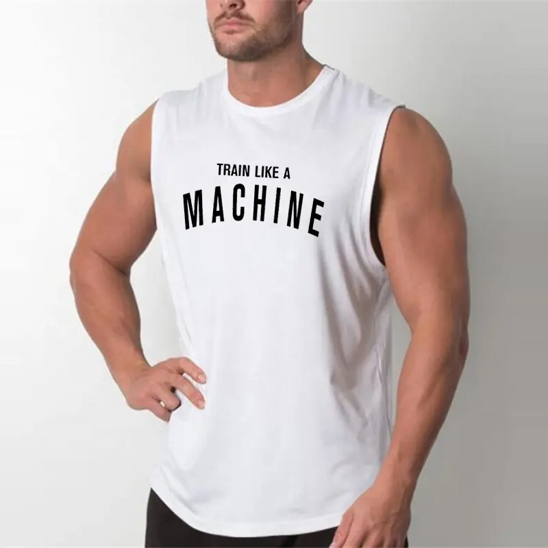 Fitness Clothing for Men Bodybuilding Breathable Summer Singlets Slim Fitted Men's Tees Muscle Sleeveless Shirt