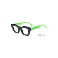 Montures de lunettes optiques œil-de-chat carrées audacieuses en acétate TR pour lunettes de vue tendance OEM ODM Logo personnalisé