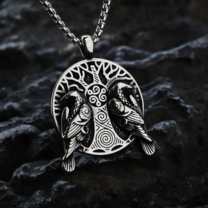 Yunnique-collar con colgante de árbol de la vida vikingo de acero inoxidable para hombre, regalo, joyería, amuleto de moda, diseño geométrico - Product Image 3