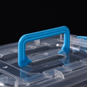 Boîte de <span class=keywords><strong>rangement</strong></span> transparente en plastique carrée avec couvercle anti-poussière pour jouets, perles, blocs de construction, <span class=keywords><strong>Lego</strong></span> et mini-<span class=keywords><strong>valise</strong></span> - Product Image 3