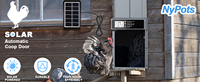 Porte automatique de poulailler à énergie solaire, affichage LCD Porte automatique de poulailler avec minuterie et capteur de lumière Mix 4Modes