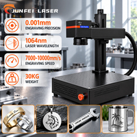 Marqueur laser miniature JUNFEI, marquage permanent fin pour plusieurs matériaux, 20W 30W 50W, marqueur laser pour bijoux en métal, machine portable