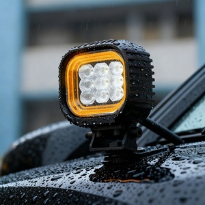 Luz de Trabajo <span class=keywords><strong>LED</strong></span> Patentada de 4 Pulgadas, Luz de Niebla <span class=keywords><strong>LED</strong></span> para Conducción Todoterreno, Haz de Luz Amplio, DRL Ámbar, Emark 4x4, para Vehículos Todoterreno, Camiones, ATV - Product Image 4