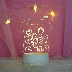 Xiaomi — veilleuse led tactile, sans fil, USB, projecteur pour bébé, arbre féerique, lumière arc-en-ciel, <span class=keywords><strong>licorne</strong></span>, <span class=keywords><strong>3d</strong></span>, zongshan, Rose romantique - Product Image 4
