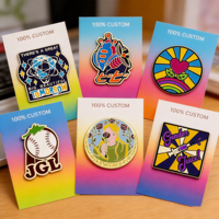 Fabrication de badges en métal personnalisés sans minimum de commande, avec émail brillant, motifs anime, dessins animés et religieux, épingles souples et rigides