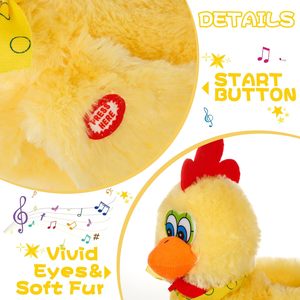 Juguete <span class=keywords><strong>de</strong></span> Pollo Eléctrico, Peluche <span class=keywords><strong>de</strong></span> Pollo que Pone Huevos y Baila con Sonido y Música - Product Image 6