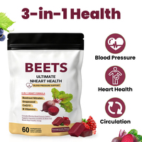 Suplemen Kunyah Bitroot OEM 60 Gummies Ultimate Heart Health untuk Kesehatan Jantung Pria, Mengandung Total CoQ10, Ekstrak Biji Anggur, Nitric Oxide, dan Bit Root untuk Imunitas