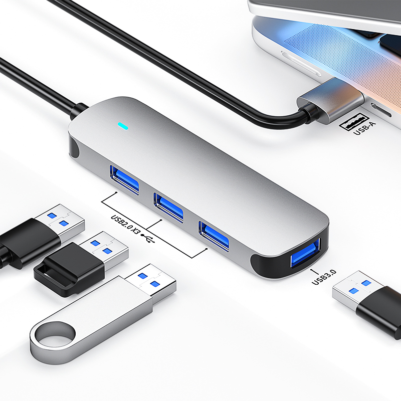 USB концентратор с 4 портами usb type c концентратор USB док-станция для USB-C для USB3.0 + USB2.0 * 3 док-станции