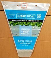 Sac en plastique triangulaire personnalisé avec logo, pour légumes, avec trous de ventilation, emballage transparent pour légumes à feuilles fraîches