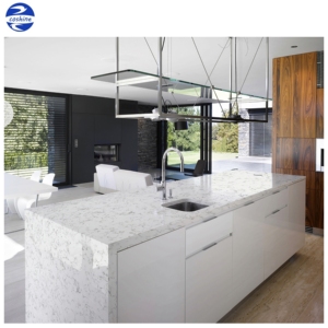 Hot salable prefab <span class=keywords><strong>2cm</strong></span> 3cm cắt calacatta đá cẩm thạch trắng sang trọng đá thạch anh nhà bếp bàn làm việc bàn - Product Image 6