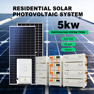 Panel Solar de Energía Solar de 650W con Inversor y Batería, Sistema de Energía Solar Fuera de la Red de 5kwh para Almacenamiento de Energía en el Hogar, Venta al Por Mayor de Fábrica - Product Image 1