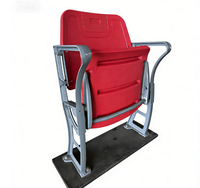 Sièges de stade pliants à gravité en PEHD, sièges fixes en plastique pour VIP, gymnases, arènes, avec supports en aluminium moulé sous pression, étanches et robustes
