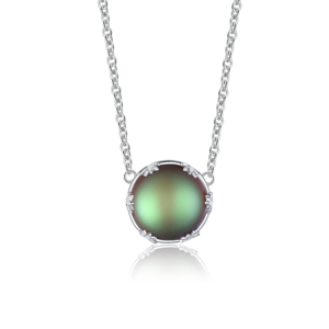 Collar de Plata de Ley S925 para Mujer, Joyería de Plata Simple, Collar con Colgante <span class=keywords><strong>Aurora</strong></span> Boreal, Venta al Por Mayor - Product Image 2
