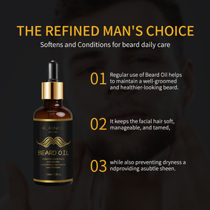Huile de Croissance de Barbe Noire Naturelle OEM Personnalisée pour Hommes, Huile Essentielle pour Barbes et Moustaches, Soin Conditionneur <span class=keywords><strong>Beauté</strong></span> pour Hommes - Product Image 2