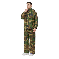 Imperméable personnalisé léger de camouflage vert pour hommes femmes adultes pluie imperméable PU nylon polyester logo d'exercice en plein air
