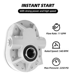Bomba Hidráulica PTO de 11 GPM, Motor Hidráulico de 540 RPM, 2250 PSI, 6 Dientes, Entrada SAE16 y Salida SAE12 para Tractores - Product Image 4