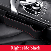 Organisateur de console d'accoudoir en cuir PU et polyester pour l'espace latéral du siège de voiture, avec poches de rangement, porte-gobelet et trou pour chargeur USB/téléphone 1-3