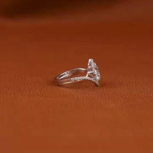 925 Sterling Silver Hip Hop Moissanite <b>Diamond</b> <b>Ring</b> Lab Grown <b>Diamond</b> Statement Jewelry - Product Image 4