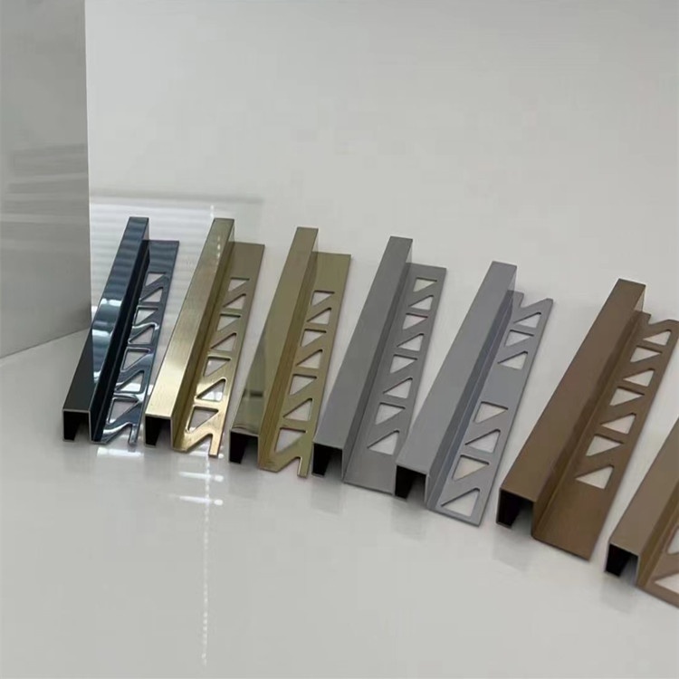 304 Golden Color Stainless Steel Decorative wall Division Strips U Shape T Profile for Wall Protector