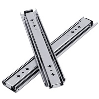 HVPAL Glissière à roulement à billes à 3 sections en acier inoxydable pour armoire à outils, charge de 115kg