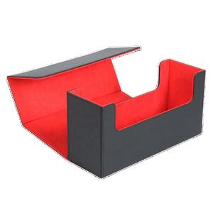 Boîtes de rangement pour cartes de jeu en cuir PU microfibre de haute qualité, capacité 200 cartes, pour Yugioh, Commander, Tarot, personnalisables - Product Image 1