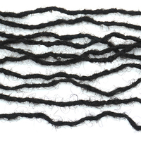 Ekstensi Rambut Manusia 100% KAMA Interlocking Locs Grosir, Ukuran 0.1cm 0.2cm 0.4cm, Sisterloc untuk Wanita