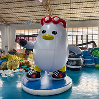 Modèle de canard gonflable géant personnalisé en PVC pour la plage, le lac, les fêtes, la publicité et la décoration