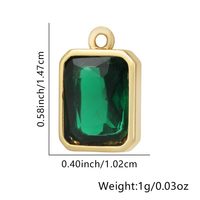 Pendentifs Cœur en Cuivre Facetté avec Pierre de Naissance et Cristal Chinois pour Bijoux DIY