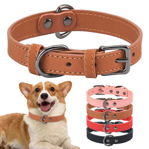 Collar de perro cachorro grande moderno y clásico, cuero de Cactus vegano de PU para cazar y correr, Collar elegante para mascotas - Product Image 1