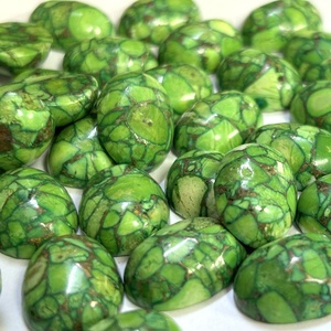 خرز مجوهرات 13×18 ملم للبيع بالجملة، كابوشون من الفيروز النحاسي الأخضر، خرز كريستال للمجوهرات والحرف اليدوية - Product Image 2