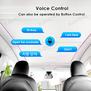 ستارة شمسية كهربائية لموديل تسلا Y، جديدة، جونيبر 2025، بتحكم صوتي، قابلة للسحب، لحماية فتحة السقف من الحرارة والأشعة فوق البنفسجية - Product Image 3