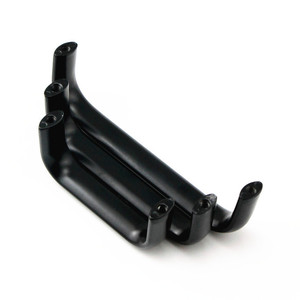 Poignée en U en alliage d'aluminium noir LS516-100 pour porte de rack industriel, montage en surface durable - Product Image 2