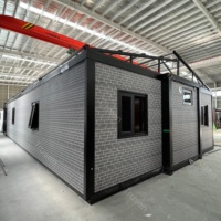 Maison préfabriquée extensible en acier léger à construction rapide, appartement mobile avec cuisine et salle de bain à prix abordable