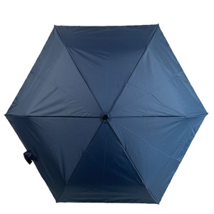 Parapluie manuel à six baleines, pliant en trois, design classique, en vinyle, avec logo imprimé, pour voyage, diamètre ouvert 99 cm, vente en gros - Product Image 3