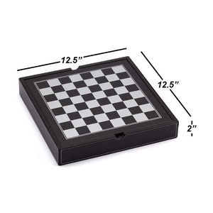 Promozionale di Fascia Alta di Lusso 3 <span class=keywords><strong>in</strong></span> 1 Pedine <span class=keywords><strong>in</strong></span> <span class=keywords><strong>Legno</strong></span> <span class=keywords><strong>in</strong></span> Pelle <span class=keywords><strong>Backgammon</strong></span> e Scacchiera Giochi Da Tavolo Set - Product Image 3
