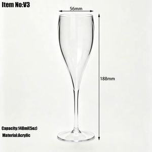 Gobelets réutilisables en acrylique classiques de 148 ml, écologiques, hautement transparents, incassables, personnalisables avec logo. - Product Image 2
