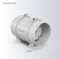 Ventilateur axial électrique en plastique pour conduits, 280 m³/h, avec roulement à billes, faible bruit, 6 pouces, pour la ventilation des serres