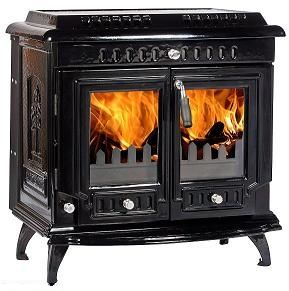 Estufa de Leña de Hierro Fundido Estilo Europeo, sin Humo, con Ventilador Incorporado para Cocinar, Estufa Independiente para Esquina de Villa - Product Image 4