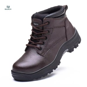 Bottes de sécurité <span class=keywords><strong>mi</strong></span>-hautes à embout d'acier, anti-perforation, antidérapantes, en cuir durable, pour hommes et femmes - Product Image 5