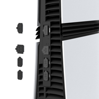 Cache-poussière et bouchons 8 en 1 de haute qualité pour console PS5 Pro Disc & Digital Edition